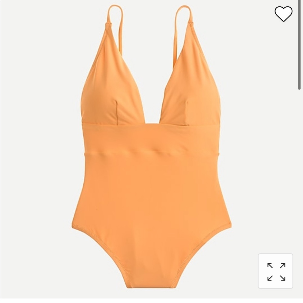 J.Crew deep French v-neck bathing suit